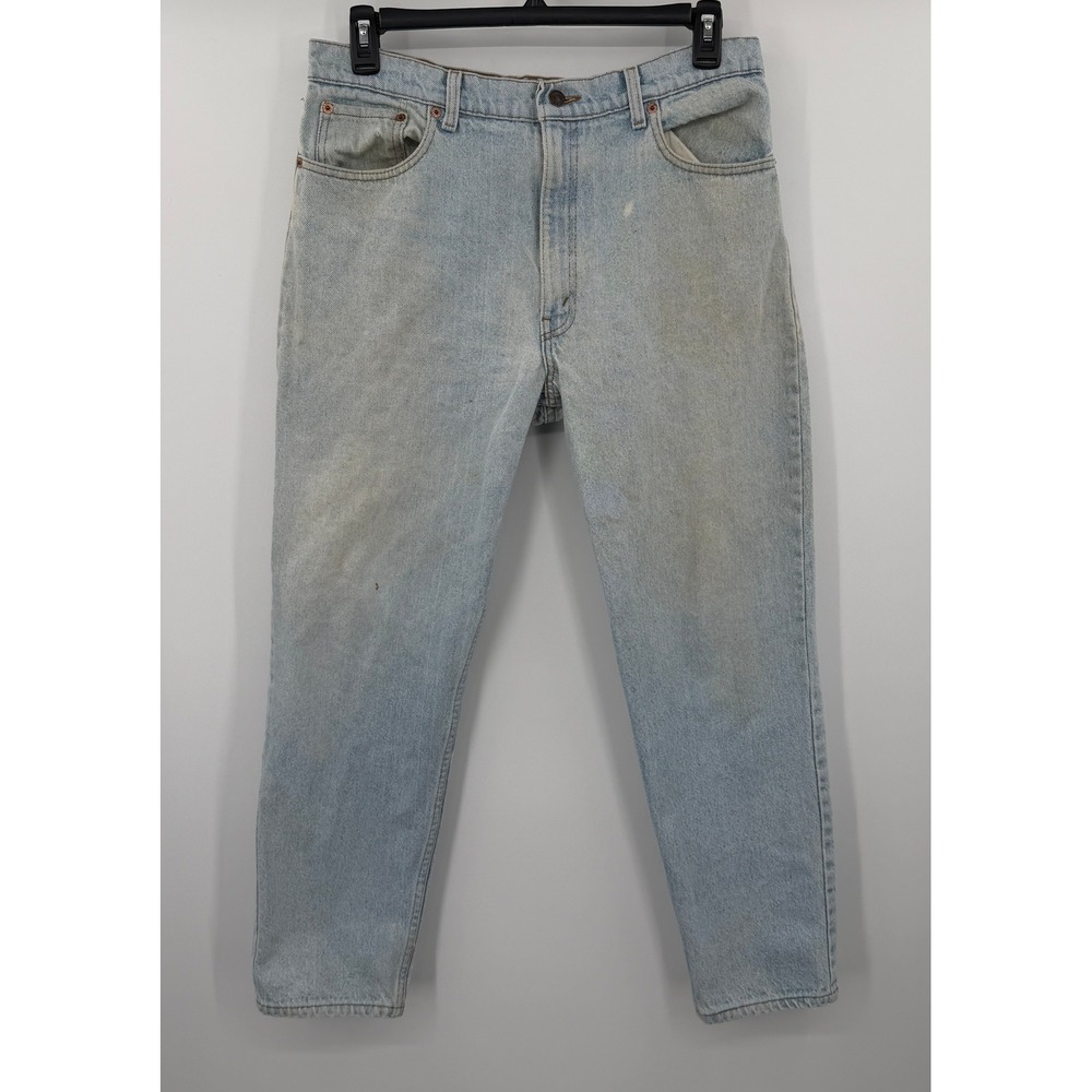 Vintage Levis 550 Relaxed Fit Tapered Leg Light Wash Jeans USA Made 34x30